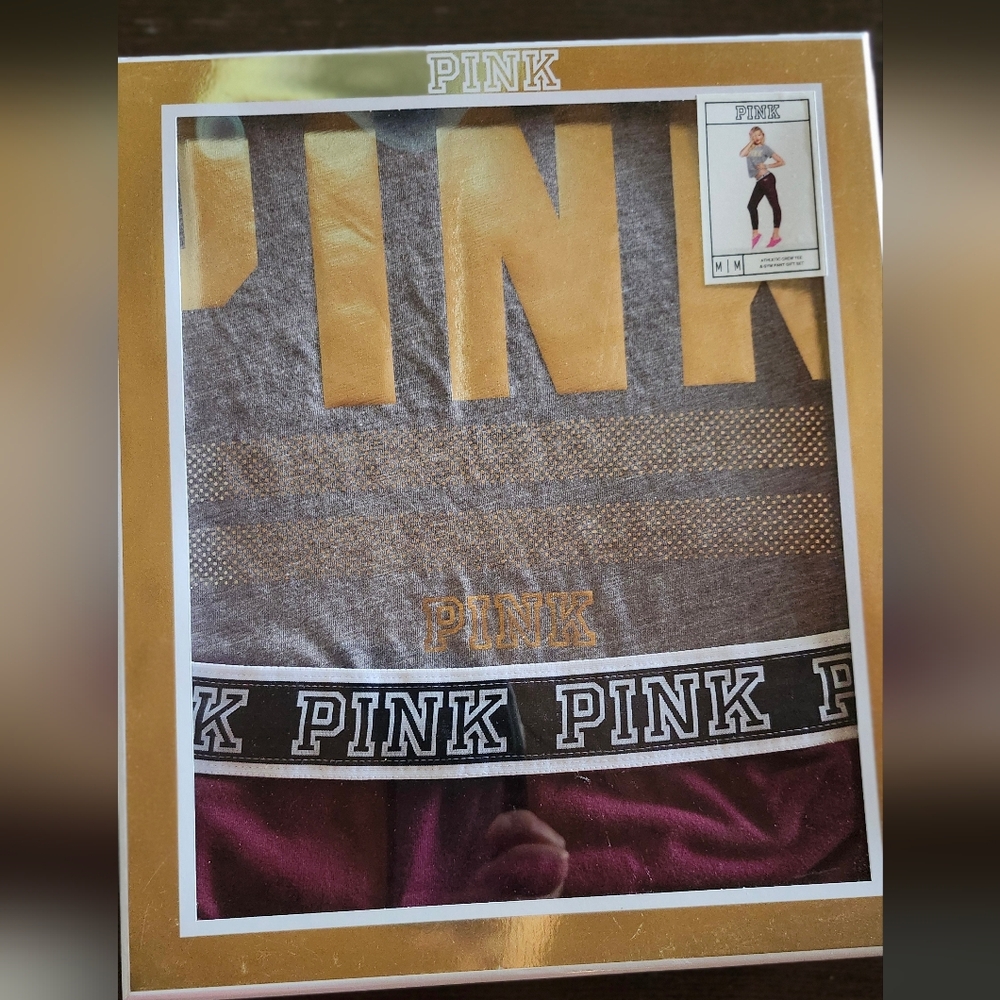 PINK Victoria's Secret Athletic Crew Tee and Gym Pant